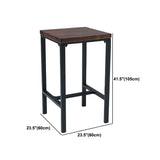 工業1/3/4/5ピースバーテーブルセットスクエアパインウッドカウンターテーブル用カフェ