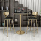 Glam 1/3/5 Pieces Faux Marble Bar Table Set Fixed Table Counter Set for Home Use