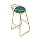 Nordic Glam 1/3 Pieces Bar Table Set Rectangle Marble Counter Table for Kitchen Green 30"H Stool (Single) Clearhalo 'Bar Furniture' 'furn' 'furn_home_bar_bar_sets' 'Furniture' 'Home Bars & Bar Sets' 'home_bar_bar_sets' 'Kitchen & Dining Furniture' 5838447