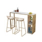 Nordic Glam 1/3 Pieces Bar Table Set Rectangle Marble Counter Table for Kitchen Clearhalo 'Bar Furniture' 'furn' 'furn_home_bar_bar_sets' 'Furniture' 'Home Bars & Bar Sets' 'home_bar_bar_sets' 'Kitchen & Dining Furniture' 5838450