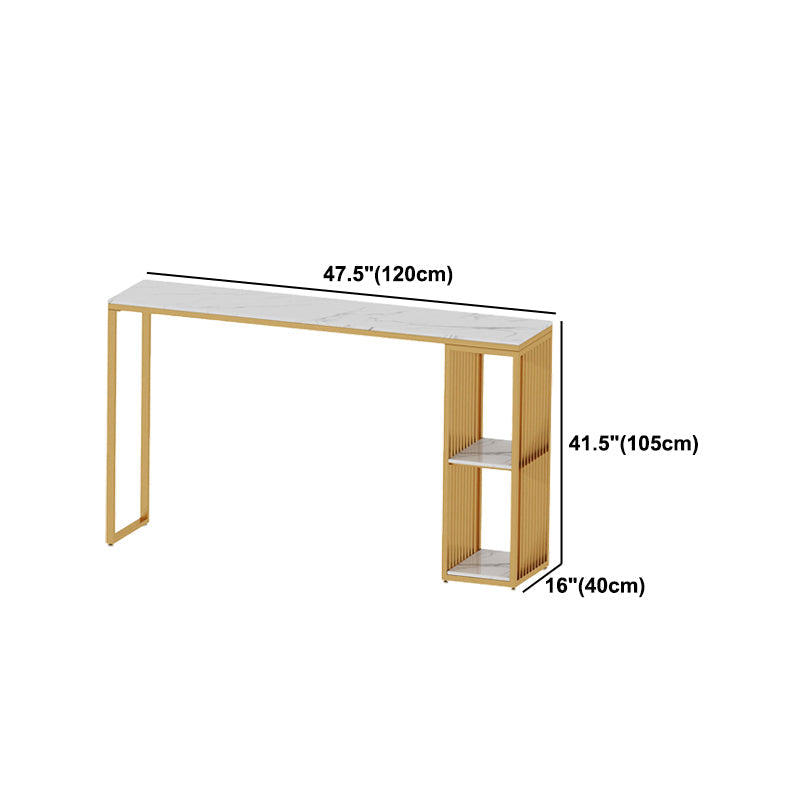 Nordic Glam 1/3 Pieces Bar Table Set Rectangle Marble Counter Table for Kitchen Clearhalo 'Bar Furniture' 'furn' 'furn_home_bar_bar_sets' 'Furniture' 'Home Bars & Bar Sets' 'home_bar_bar_sets' 'Kitchen & Dining Furniture' 5838453
