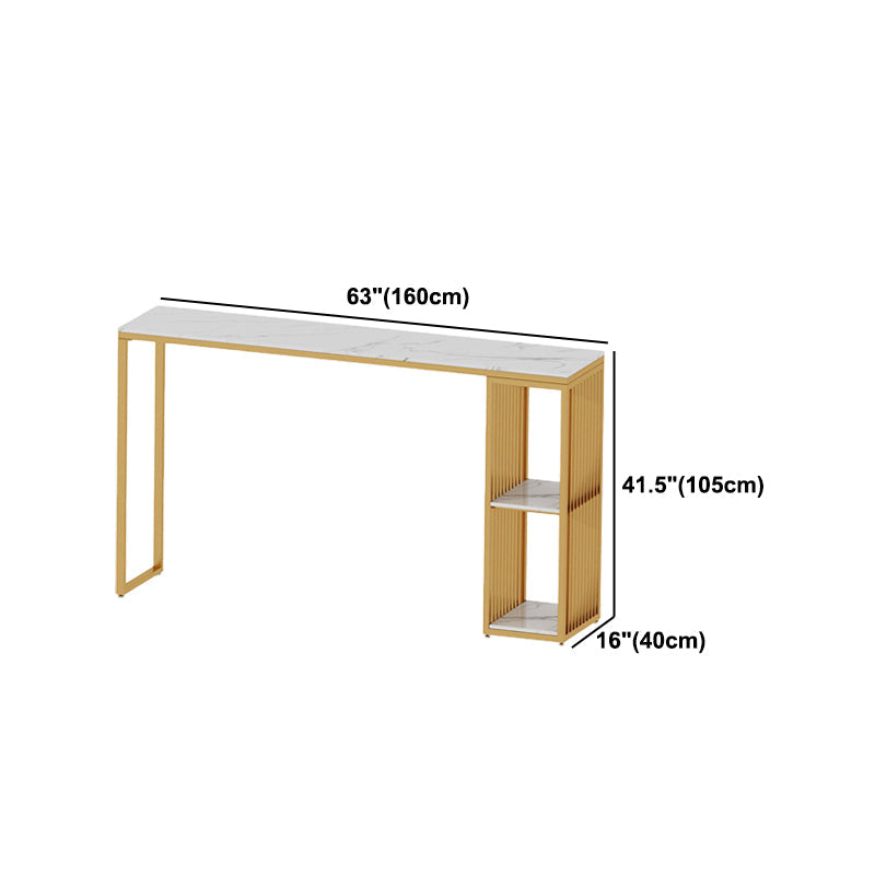 Nordic Glam 1/3 Pieces Bar Table Set Rectangle Marble Counter Table for Kitchen Clearhalo 'Bar Furniture' 'furn' 'furn_home_bar_bar_sets' 'Furniture' 'Home Bars & Bar Sets' 'home_bar_bar_sets' 'Kitchen & Dining Furniture' 5838455