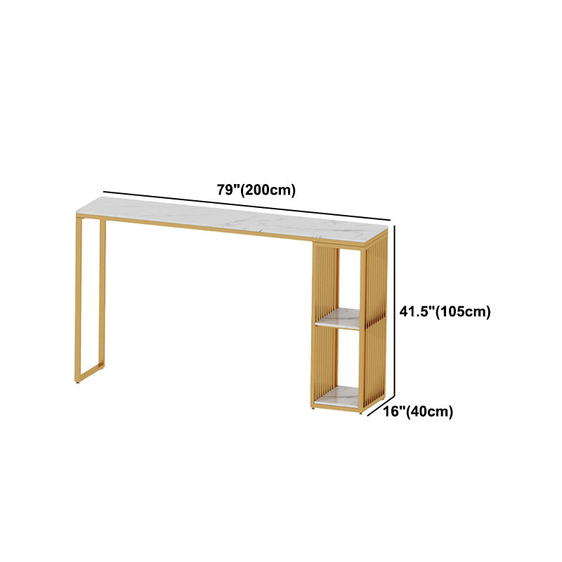 Nordic Glam 1/3 Pieces Bar Table Set Rectangle Marble Counter Table for Kitchen Clearhalo 'Bar Furniture' 'furn' 'furn_home_bar_bar_sets' 'Furniture' 'Home Bars & Bar Sets' 'home_bar_bar_sets' 'Kitchen & Dining Furniture' 5838457