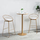 Glam 1/2/3 Pieces Faux Marble Bar Table Set Fixed Table Counter Set for Home Use 3 Pieces: Table, 2 Stools Clearhalo 'Bar Furniture' 'furn' 'furn_home_bar_bar_sets' 'Furniture' 'Home Bars & Bar Sets' 'home_bar_bar_sets' 'Kitchen & Dining Furniture' 5838460
