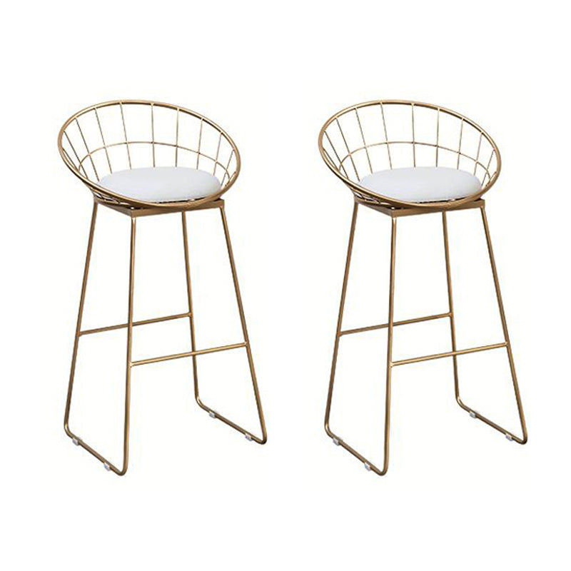 Glam 1/2/3 Pieces Faux Marble Bar Table Set Fixed Table Counter Set for Home Use White 30"H Stools (Set of 2) Clearhalo 'Bar Furniture' 'furn' 'furn_home_bar_bar_sets' 'Furniture' 'Home Bars & Bar Sets' 'home_bar_bar_sets' 'Kitchen & Dining Furniture' 5838462