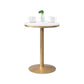 Glam 1/2/3 Pieces Faux Marble Bar Table Set Fixed Table Counter Set for Home Use White 22"L x 22"W Clearhalo 'Bar Furniture' 'furn' 'furn_home_bar_bar_sets' 'Furniture' 'Home Bars & Bar Sets' 'home_bar_bar_sets' 'Kitchen & Dining Furniture' 5838464