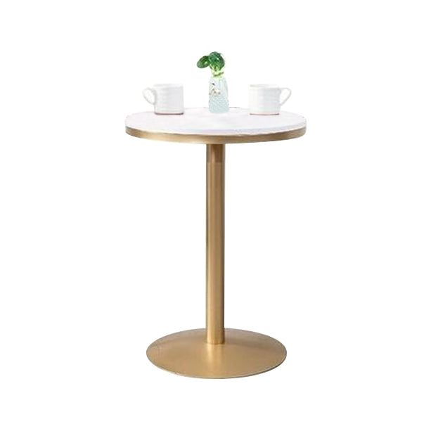 Glam 1/2/3 Pieces Faux Marble Bar Table Set Fixed Table Counter Set for Home Use White 22"L x 22"W Clearhalo 'Bar Furniture' 'furn' 'furn_home_bar_bar_sets' 'Furniture' 'Home Bars & Bar Sets' 'home_bar_bar_sets' 'Kitchen & Dining Furniture' 5838464