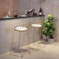 Glam 1/2/3 Pieces Faux Marble Bar Table Set Fixed Table Counter Set for Home Use Clearhalo 'Bar Furniture' 'furn' 'furn_home_bar_bar_sets' 'Furniture' 'Home Bars & Bar Sets' 'home_bar_bar_sets' 'Kitchen & Dining Furniture' 5838465