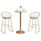 Glam 1/2/3 Pieces Faux Marble Bar Table Set Fixed Table Counter Set for Home Use Clearhalo 'Bar Furniture' 'furn' 'furn_home_bar_bar_sets' 'Furniture' 'Home Bars & Bar Sets' 'home_bar_bar_sets' 'Kitchen & Dining Furniture' 5838468