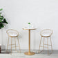 Glam 1/2/3 Pieces Faux Marble Bar Table Set Fixed Table Counter Set for Home Use Clearhalo 'Bar Furniture' 'furn' 'furn_home_bar_bar_sets' 'Furniture' 'Home Bars & Bar Sets' 'home_bar_bar_sets' 'Kitchen & Dining Furniture' 5838471