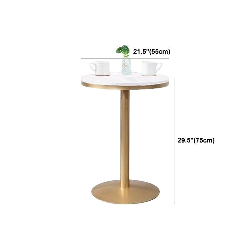 Glam 1/2/3 Pieces Faux Marble Bar Table Set Fixed Table Counter Set for Home Use Clearhalo 'Bar Furniture' 'furn' 'furn_home_bar_bar_sets' 'Furniture' 'Home Bars & Bar Sets' 'home_bar_bar_sets' 'Kitchen & Dining Furniture' 5838473