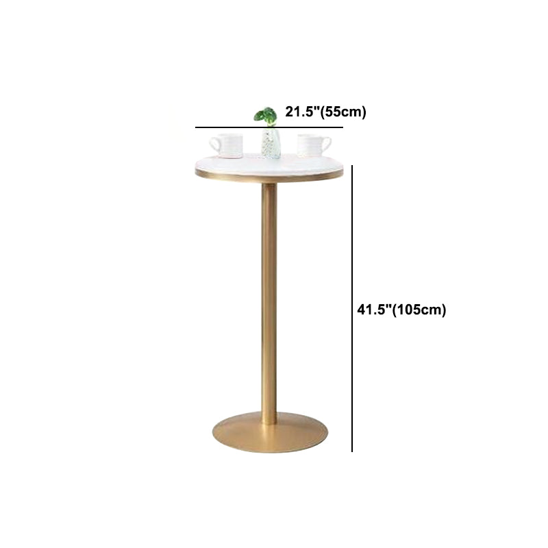 Glam 1/2/3 Pieces Faux Marble Bar Table Set Fixed Table Counter Set for Home Use Clearhalo 'Bar Furniture' 'furn' 'furn_home_bar_bar_sets' 'Furniture' 'Home Bars & Bar Sets' 'home_bar_bar_sets' 'Kitchen & Dining Furniture' 5838474