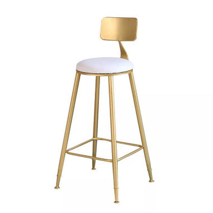 Glam 1/3 Pieces Bar Table Set Rectangle Marble Counter Table for Kitchen White 30"H Stool (Single) Clearhalo 'Bar Furniture' 'furn' 'furn_home_bar_bar_sets' 'Furniture' 'Home Bars & Bar Sets' 'home_bar_bar_sets' 'Kitchen & Dining Furniture' 5838480