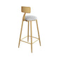 Industrial 1/3 Pieces Bar Table Set Rectangle Marble Counter Table with High Stools White 30"H Stool (Single) Clearhalo 'Bar Furniture' 'furn' 'furn_home_bar_bar_sets' 'Furniture' 'Home Bars & Bar Sets' 'home_bar_bar_sets' 'Kitchen & Dining Furniture' 5838493