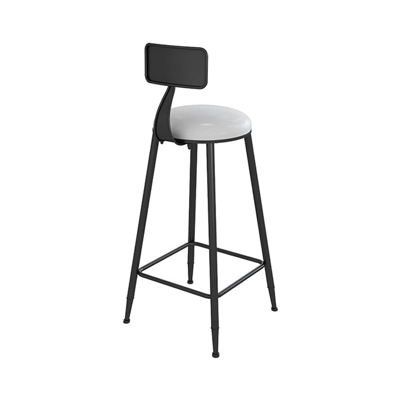 Industrial 1/3 Pieces Bar Table Set Rectangle Marble Counter Table with High Stools Black 30"H Stool (Single) Clearhalo 'Bar Furniture' 'furn' 'furn_home_bar_bar_sets' 'Furniture' 'Home Bars & Bar Sets' 'home_bar_bar_sets' 'Kitchen & Dining Furniture' 5838494