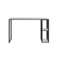 Industrial 1/3 Pieces Bar Table Set Rectangle Marble Counter Table with High Stools Matte White 71"L x 16"W Clearhalo 'Bar Furniture' 'furn' 'furn_home_bar_bar_sets' 'Furniture' 'Home Bars & Bar Sets' 'home_bar_bar_sets' 'Kitchen & Dining Furniture' 5838501