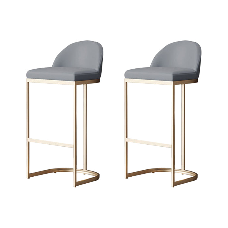 Glam Bar Table Set 1/2/5 Pieces Rectangle Stone Bar Table with High Stools Grey 26"H Stools (Set of 2) Clearhalo 'Bar Furniture' 'furn' 'furn_home_bar_bar_sets' 'Furniture' 'Home Bars & Bar Sets' 'home_bar_bar_sets' 'Kitchen & Dining Furniture' 5838554