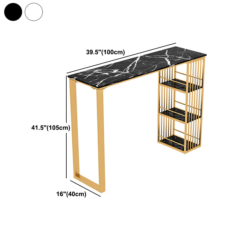 Set tavolo da bar Glam 1/2/3/5 pezzi Tavolo da bar rettangolare in pietra con sgabelli alti
