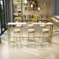 1/7 Pieces Luxurious Rectangular Pub Table Set Artificial Marble Top Counter Table Set