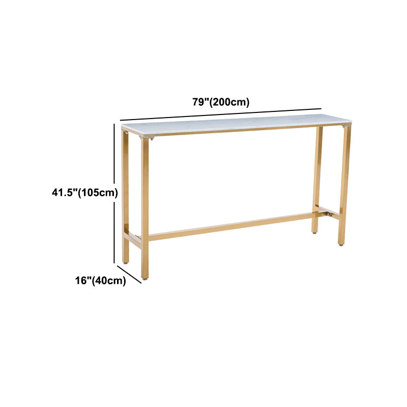 1/7 Pieces Luxurious Rectangular Pub Table Set Artificial Marble Top Counter Table Set