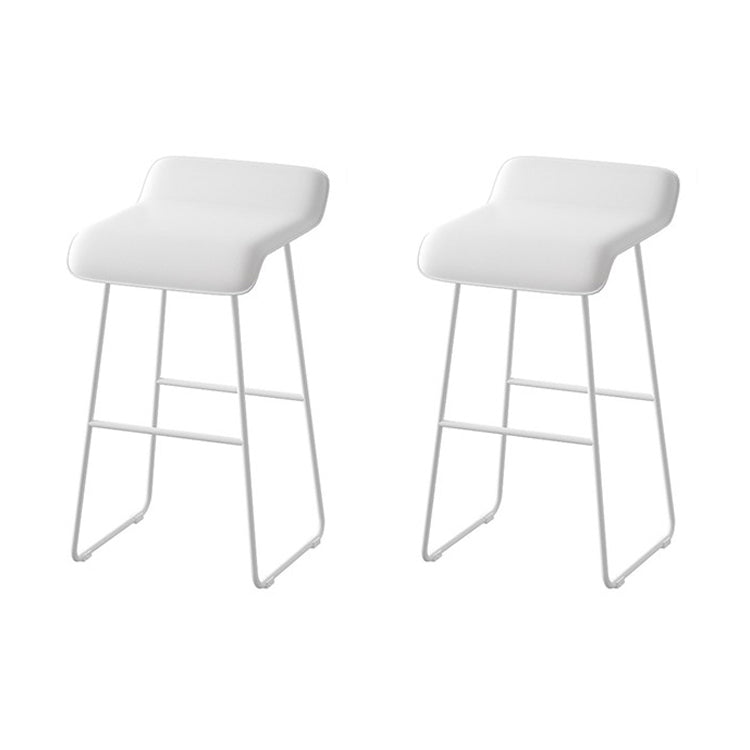 Modern 1/2/3/5 Pieces Bar Table Set Rectangle Stone Bar Table with High Stools White 30"H Stools (Set of 2) Clearhalo 'Bar Furniture' 'furn' 'furn_home_bar_bar_sets' 'Furniture' 'Home Bars & Bar Sets' 'home_bar_bar_sets' 'Kitchen & Dining Furniture' 5838626