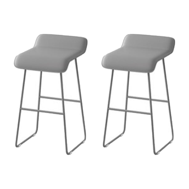 Modern 1/2/3/5 Pieces Bar Table Set Rectangle Stone Bar Table with High Stools Grey 30"H Stools (Set of 2) Clearhalo 'Bar Furniture' 'furn' 'furn_home_bar_bar_sets' 'Furniture' 'Home Bars & Bar Sets' 'home_bar_bar_sets' 'Kitchen & Dining Furniture' 5838627