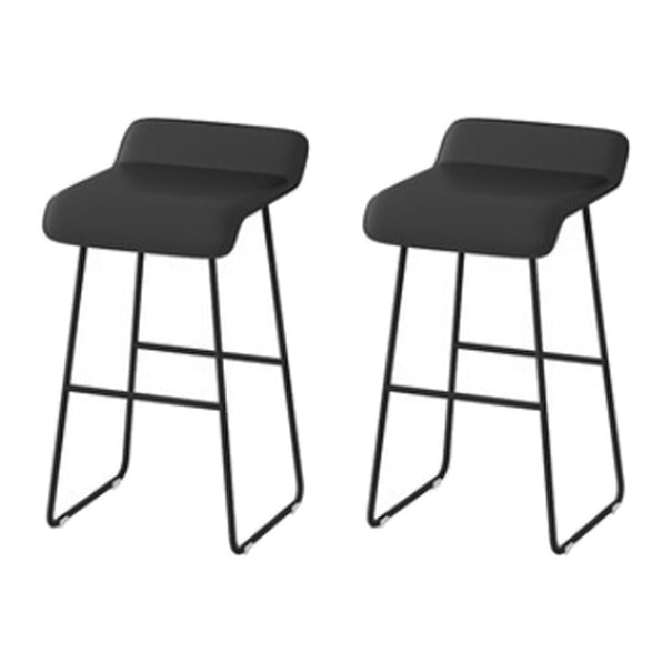 Modern 1/2/3/5 Pieces Bar Table Set Rectangle Stone Bar Table with High Stools Black 30"H Stools (Set of 2) Clearhalo 'Bar Furniture' 'furn' 'furn_home_bar_bar_sets' 'Furniture' 'Home Bars & Bar Sets' 'home_bar_bar_sets' 'Kitchen & Dining Furniture' 5838629