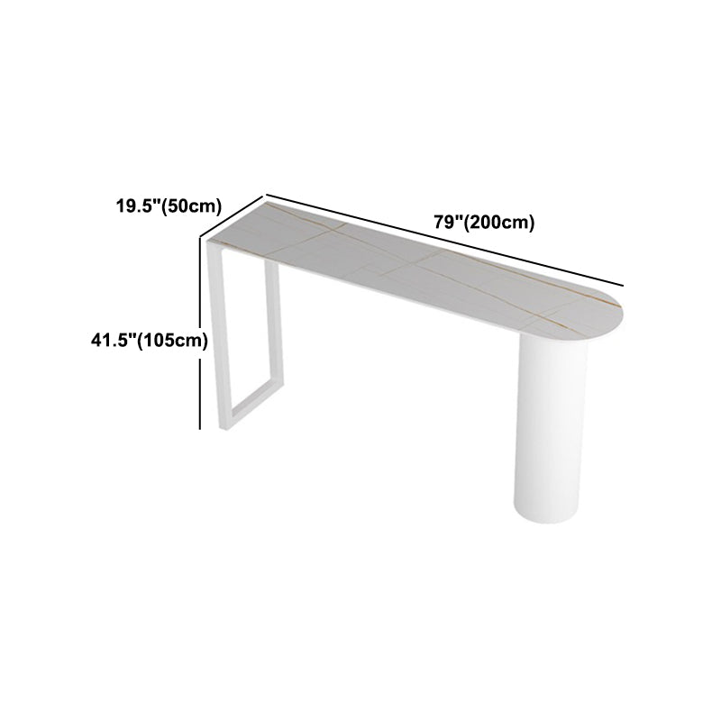 Modern 1/2/3/5 Pieces Bar Table Set Rectangle Stone Bar Table with High Stools Clearhalo 'Bar Furniture' 'furn' 'furn_home_bar_bar_sets' 'Furniture' 'Home Bars & Bar Sets' 'home_bar_bar_sets' 'Kitchen & Dining Furniture' 5838640