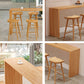 Set tavolo da bar moderno da 1/2/5/9 pezzi Tavolo da bar rettangolare con sgabelli alti in legno