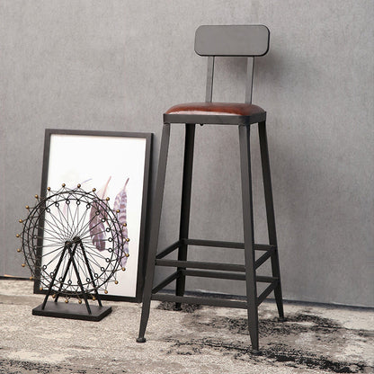 1/4/7 Pieces Industrial Rectangular Pub Table Set Wooden Counter Table with High Stools Black 30"H Stool (Single) Clearhalo 'Bar Furniture' 'furn' 'furn_home_bar_bar_sets' 'Furniture' 'Home Bars & Bar Sets' 'home_bar_bar_sets' 'Kitchen & Dining Furniture' 5838663