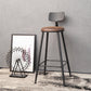 1/4/7 Pieces Industrial Rectangular Pub Table Set Wooden Counter Table with High Stools Brown 30"H Stool (Single) Clearhalo 'Bar Furniture' 'furn' 'furn_home_bar_bar_sets' 'Furniture' 'Home Bars & Bar Sets' 'home_bar_bar_sets' 'Kitchen & Dining Furniture' 5838665