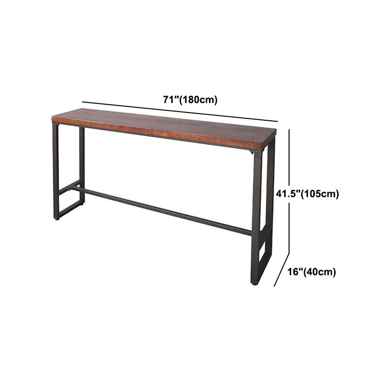1/4/7 Pieces Industrial Rectangular Pub Table Set Wooden Counter Table with High Stools Clearhalo 'Bar Furniture' 'furn' 'furn_home_bar_bar_sets' 'Furniture' 'Home Bars & Bar Sets' 'home_bar_bar_sets' 'Kitchen & Dining Furniture' 5838681