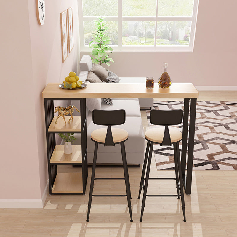 1/3 Pieces Modern Rectangular Pub Table Set Wooden Counter Table with High Stools Clearhalo 'Bar Furniture' 'furn' 'furn_home_bar_bar_sets' 'Furniture' 'Home Bars & Bar Sets' 'home_bar_bar_sets' 'Kitchen & Dining Furniture' 5838683