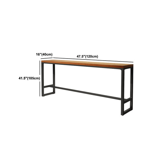 Tavolo da pranzo industriale pub in legno in legno massiccio