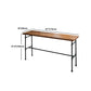 Modern Trestle Bistro Bar Desk Solid Wood and Metal Counter Wine Table for Shop