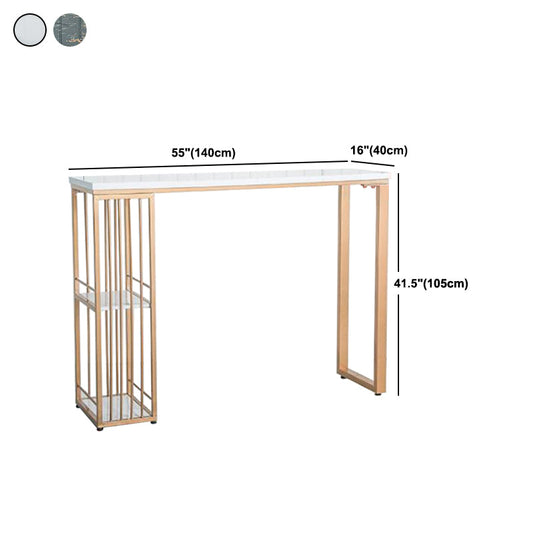 Tavolo da pub in altezza della barra del rettangolo industriale con tavolo da bar di bistrot in marmo di stoccaggio