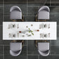 Glam Marble White Counter Height Table Rectangle Indoor Bistro Bar Table Clearhalo 'Bar Furniture' 'Bar Tables' 'bar_tables' 'furn' 'furn_bar_tables' 'Furniture' 'Kitchen & Dining Furniture' 5838928