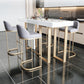 Glam Marble White Counter Height Table Rectangle Indoor Bistro Bar Table Clearhalo 'Bar Furniture' 'Bar Tables' 'bar_tables' 'furn' 'furn_bar_tables' 'Furniture' 'Kitchen & Dining Furniture' 5838929