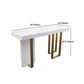 Glam Marble White Counter Height Table Rectangle Indoor Bistro Bar Table Clearhalo 'Bar Furniture' 'Bar Tables' 'bar_tables' 'furn' 'furn_bar_tables' 'Furniture' 'Kitchen & Dining Furniture' 5838934