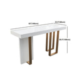 Glam Marble White Counter Height Table Rectangle Indoor Bistro Bar Table Clearhalo 'Bar Furniture' 'Bar Tables' 'bar_tables' 'furn' 'furn_bar_tables' 'Furniture' 'Kitchen & Dining Furniture' 5838936