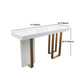 Glam Marble White Counter Height Table Rectangle Indoor Bistro Bar Table Clearhalo 'Bar Furniture' 'Bar Tables' 'bar_tables' 'furn' 'furn_bar_tables' 'Furniture' 'Kitchen & Dining Furniture' 5838937