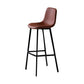 Faux Leather Saddle Seat Barstool Contemporary Armless Bar Stool with 4 Black Legs Clearhalo 'Bar Furniture' 'Bar Stools' 'bar_stools' 'furn' 'furn_bar_stools' 'Furniture' 'Kitchen & Dining Furniture' 5838947