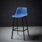 Faux Leather Saddle Seat Barstool Contemporary Armless Bar Stool with 4 Black Legs Blue 1 Piece Clearhalo 'Bar Furniture' 'Bar Stools' 'bar_stools' 'furn' 'furn_bar_stools' 'Furniture' 'Kitchen & Dining Furniture' 5838957
