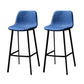 Faux Leather Saddle Seat Barstool Contemporary Armless Bar Stool with 4 Black Legs Blue 2 Piece Set Clearhalo 'Bar Furniture' 'Bar Stools' 'bar_stools' 'furn' 'furn_bar_stools' 'Furniture' 'Kitchen & Dining Furniture' 5838958