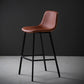 Faux Leather Saddle Seat Barstool Contemporary Armless Bar Stool with 4 Black Legs Brown 1 Piece Clearhalo 'Bar Furniture' 'Bar Stools' 'bar_stools' 'furn' 'furn_bar_stools' 'Furniture' 'Kitchen & Dining Furniture' 5838962