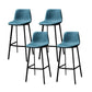Faux Leather Saddle Seat Barstool Contemporary Armless Bar Stool with 4 Black Legs Green 4 Piece Set Clearhalo 'Bar Furniture' 'Bar Stools' 'bar_stools' 'furn' 'furn_bar_stools' 'Furniture' 'Kitchen & Dining Furniture' 5838969