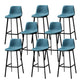 Faux Leather Saddle Seat Barstool Contemporary Armless Bar Stool with 4 Black Legs Green 8 Piece Set Clearhalo 'Bar Furniture' 'Bar Stools' 'bar_stools' 'furn' 'furn_bar_stools' 'Furniture' 'Kitchen & Dining Furniture' 5838971