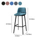 Faux Leather Saddle Seat Barstool Contemporary Armless Bar Stool with 4 Black Legs Clearhalo 'Bar Furniture' 'Bar Stools' 'bar_stools' 'furn' 'furn_bar_stools' 'Furniture' 'Kitchen & Dining Furniture' 5838972