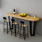Coffee Shop Glam Bar Height Table Double Pedestal Solid Wood Hall/Pub Table Clearhalo 'Bar Furniture' 'Bar Tables' 'bar_tables' 'furn' 'furn_bar_tables' 'Furniture' 'Kitchen & Dining Furniture' 5839008