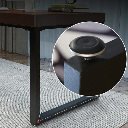 Escritorio de escritura de madera maciza estilo moderno de casa y escritorio de oficina marrón